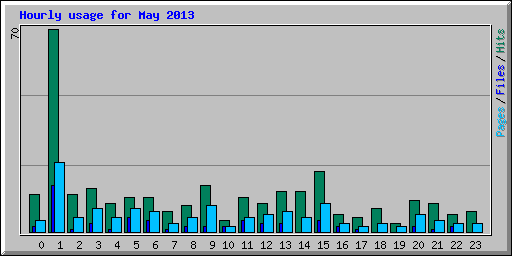 Hourly usage for May 2013